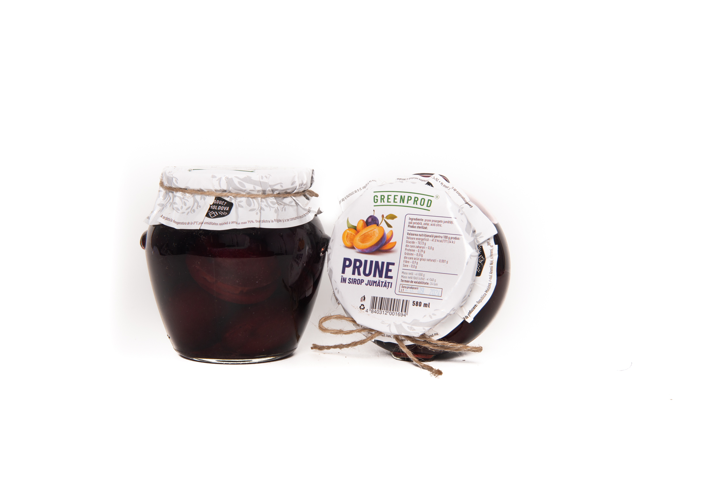 Prune jumătăți în sirop